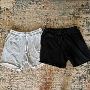 Two pairs h&m sweat shorts